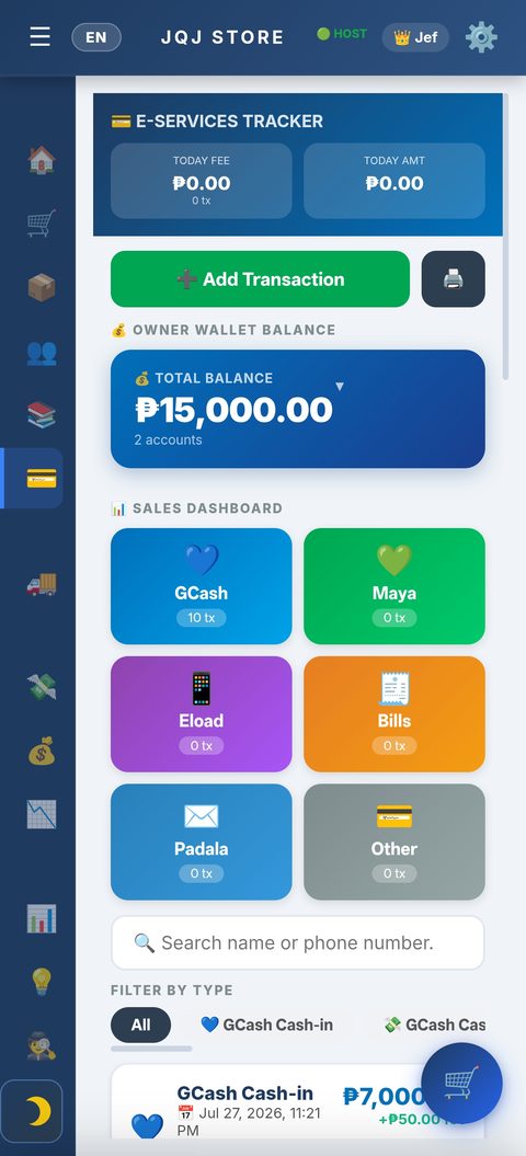 ByteKit POS — E-Services Tracker screenshot