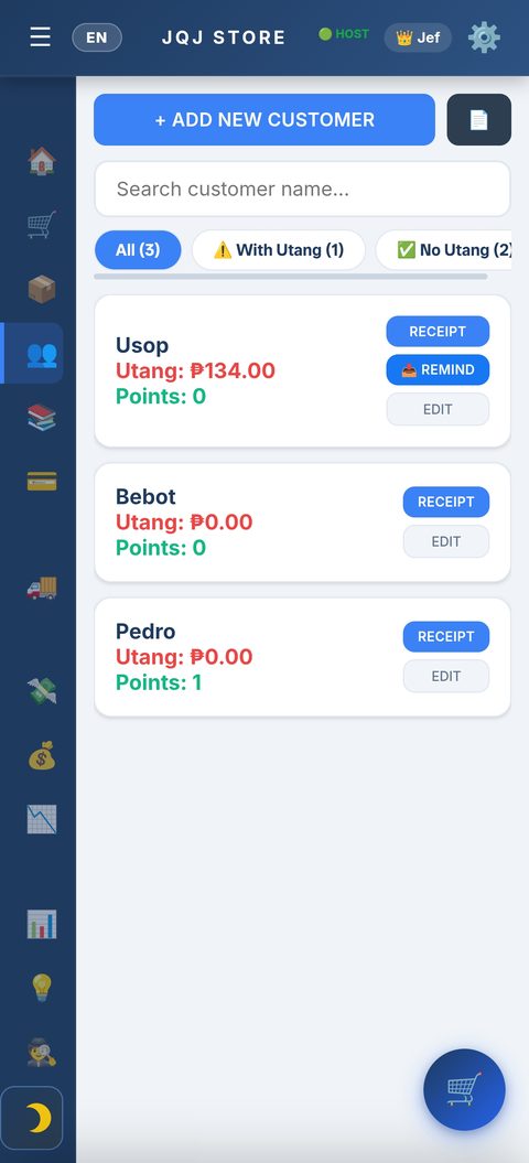 ByteKit POS — Utang Tracker screenshot
